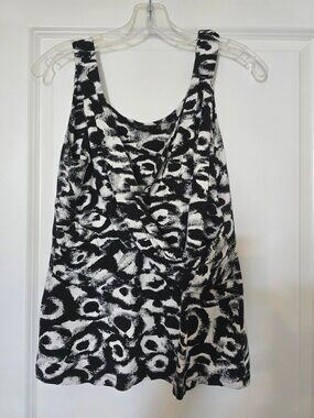 Lady's dressy sleeveless v-neck top